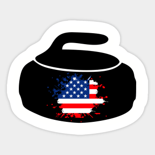 curling usa Sticker